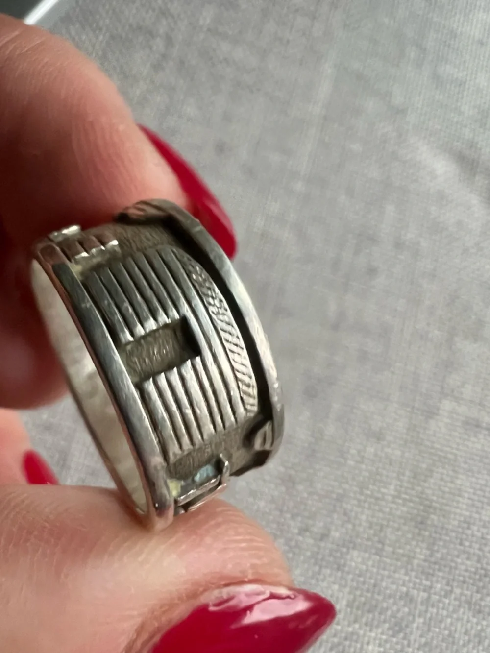 R. H. Begay Navajo Native American Sterling Silver Ring
